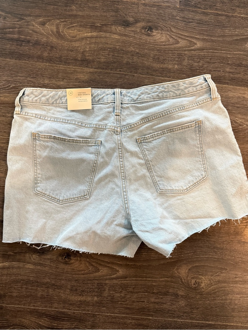 Vintage High-Rise Light Blue Denim Shorts